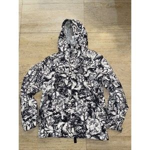 686 Mannual ski snowboarding shell Jacket S Black White Abstract Print